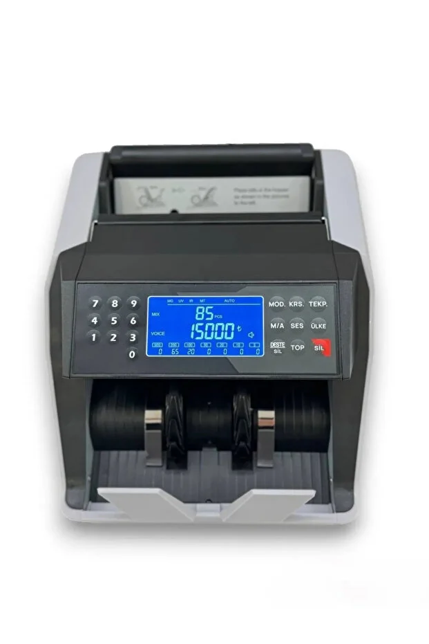 Turko TL Karışık, Dolar ve Euro Adet Sayım Geçersiz Para Tespitli Para Sayma Makinesi